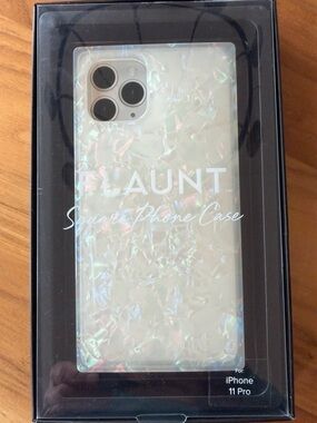 FLAUNT Iridescent Pearl Phone Case for iPhone 11 Pro - White Shimmer